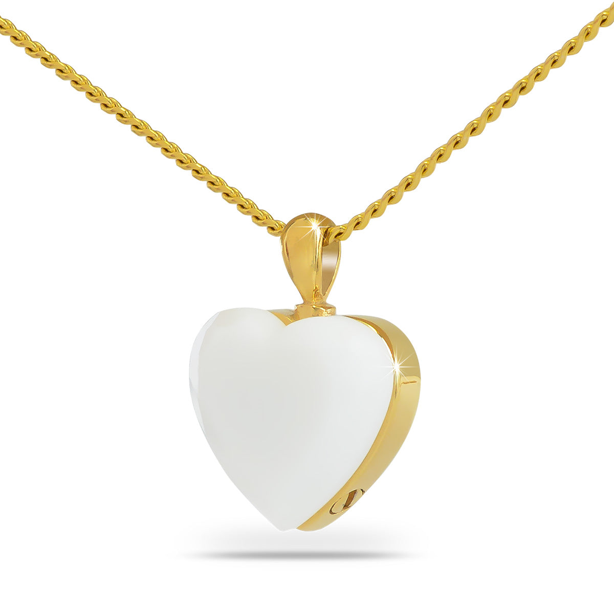 Mother of Pearl Simple Gold Steel Keepsake