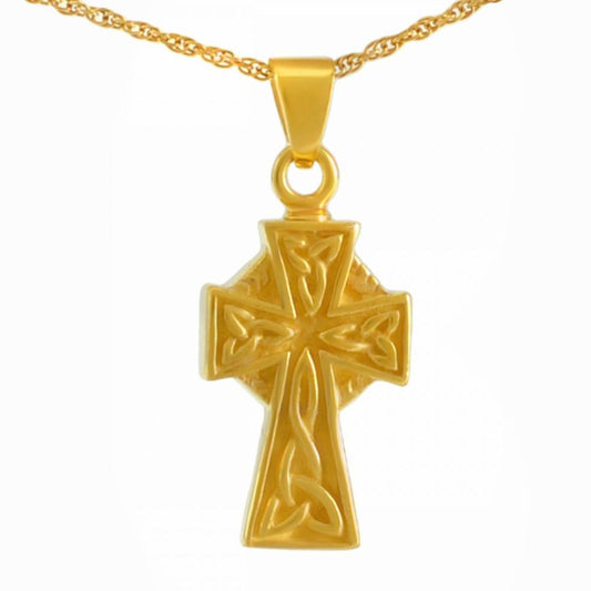 Intricate Celtic Cross Solid Gold Keepsake