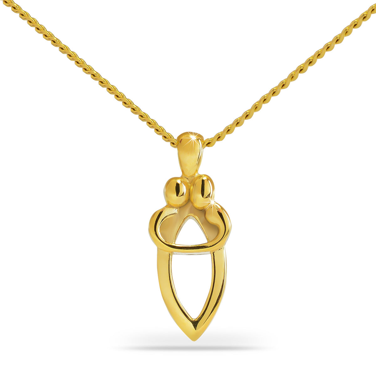 Gold Steel Beloved Hearts Keepsake