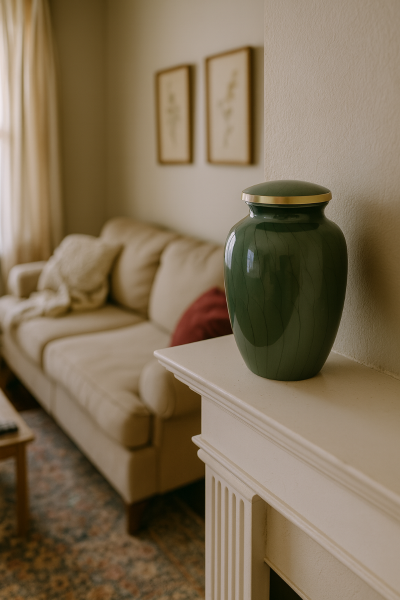 Timeless Forest Adult Brass Urn