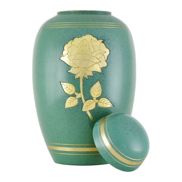 Green Golden Rose Urn